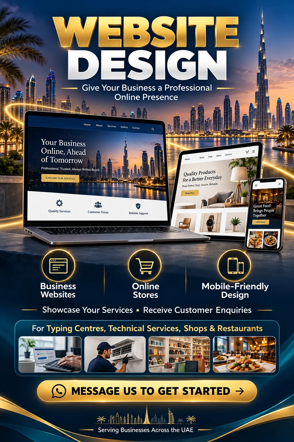 FTT website design promotional poster